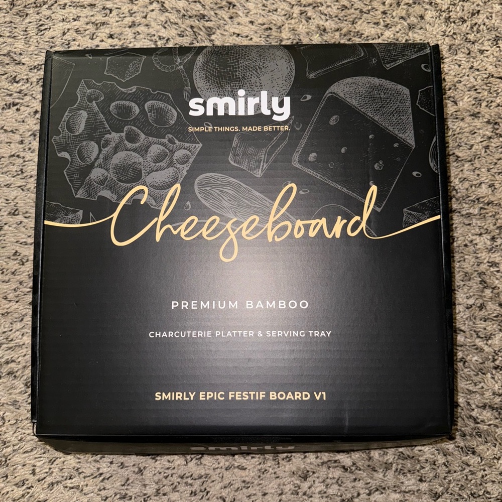 Smirly Charcuterie Board and Knife Set